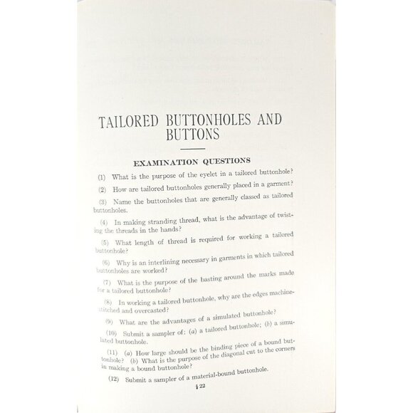 1916 Tailored Buttonholes Buttons & Tools Womens Institute of Domestic Arts - Picture 9 of 13